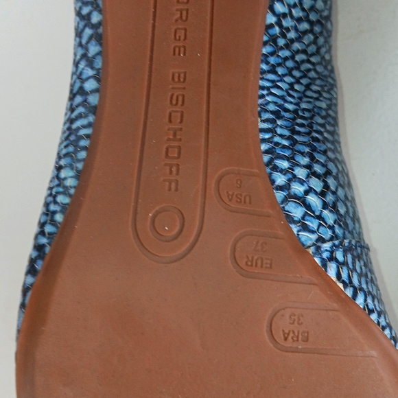 Jorde Bischoff Leather blue Heels shoes size 6 - Picture 7 of 7